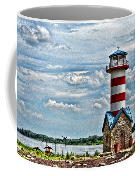 Rivers Coffee Mug featuring the photograph Grafton Lighthouse by John Freidenberg