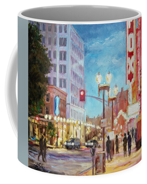 Saint Louis Coffee Mug featuring the painting Grand Boulevard St.Louis by Irek Szelag