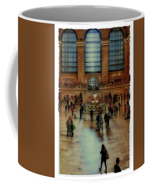 New York Coffee Mug featuring the photograph Grand Central Train Station by Peggy Dietz