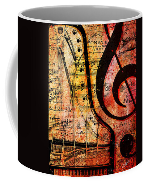 Piano Coffee Mug featuring the digital art Grand Fathers by Gary Bodnar