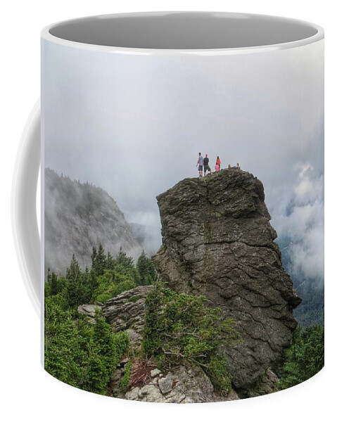 Hike Coffee Mug featuring the photograph Grandfather Mountain Hikers by Chris Berrier