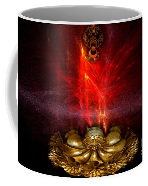 Afterlife Coffee Mug featuring the digital art 5th Dimension Landing by Steed Edwards