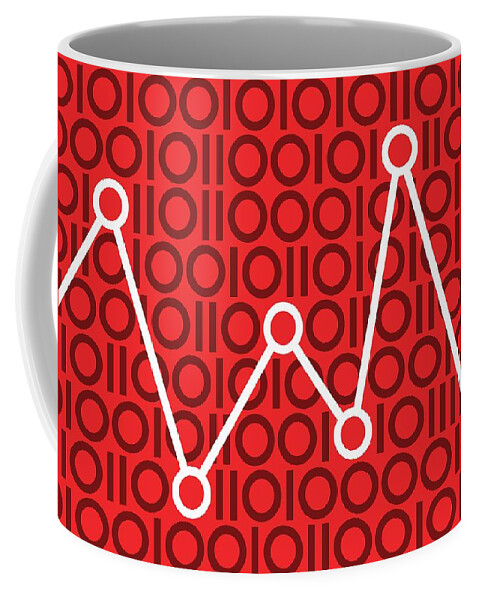 Analysis Coffee Mug featuring the photograph Graph In Binary Pattern by Ikon Images