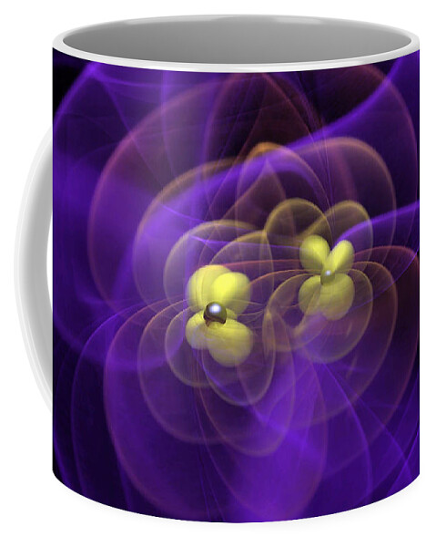 Science Coffee Mug featuring the photograph Gravitational Waves Emitted By Black by Science Source