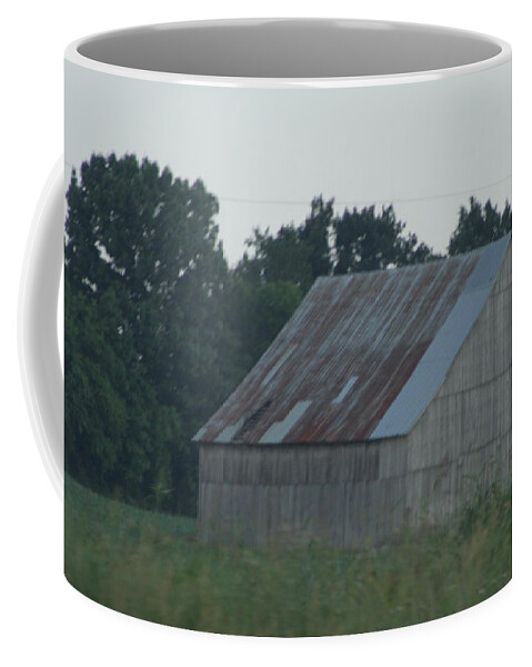 Barn Coffee Mug featuring the photograph Kentucky Gray Barn by Valerie Collins