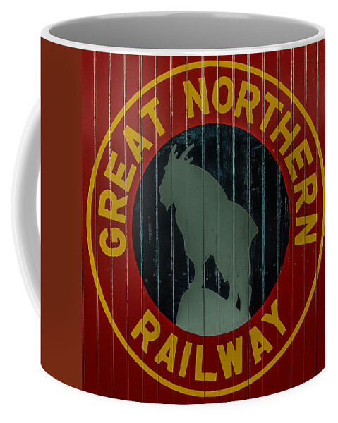 Red Coffee Mug featuring the photograph Great Northern Railway by Paul Freidlund