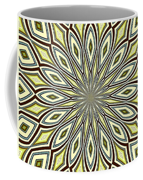 Green Coffee Mug featuring the digital art Green Diamond Kaleidoscope by Sharon Woerner