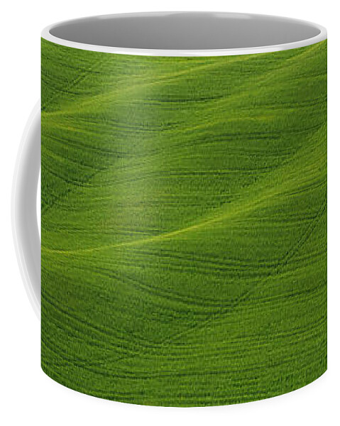 Agriculture Coffee Mug featuring the photograph Green panorama by Ivan Slosar