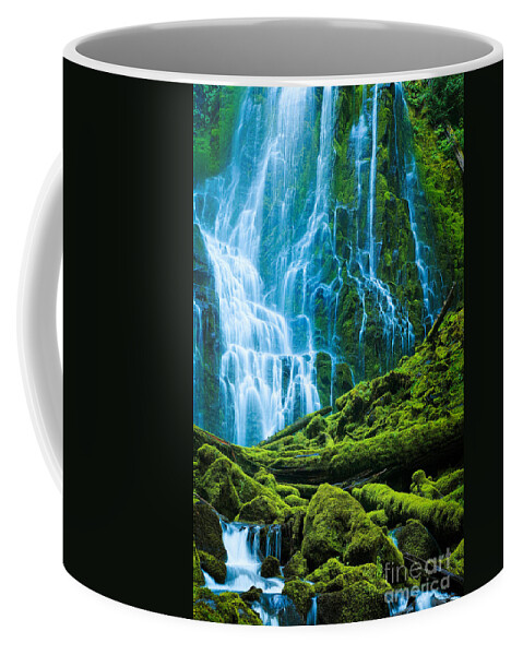 America Coffee Mug featuring the photograph Green Waterfall by Inge Johnsson