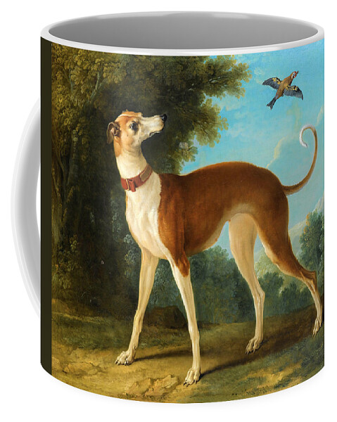 Jean-baptiste Oudry Coffee Mug featuring the painting Greyhound in a landscape by Jean-Baptiste Oudry