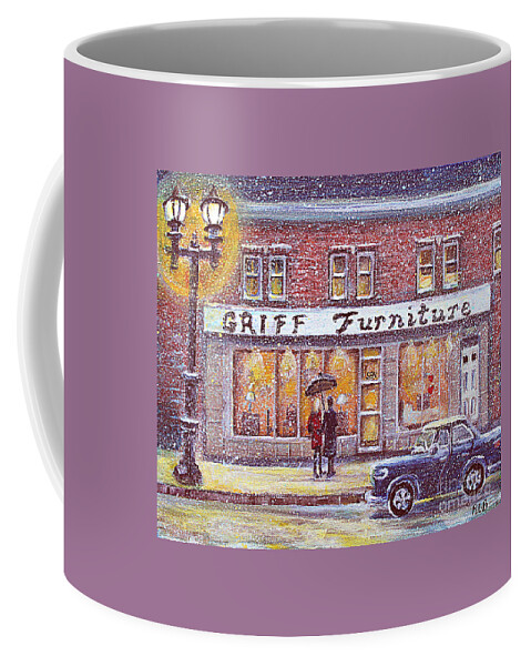 Landscape Coffee Mug featuring the painting Griff Valentines' Birthday by Rita Brown
