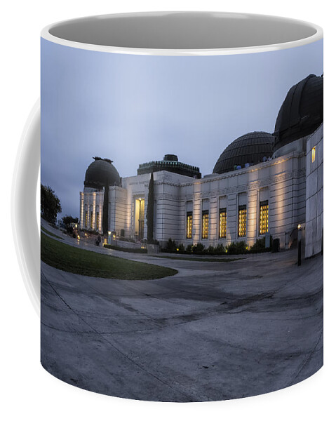 Griffith Park Observatory Coffee Mug featuring the photograph Griffith Park Observatory at Dusk No. 1 by Belinda Greb