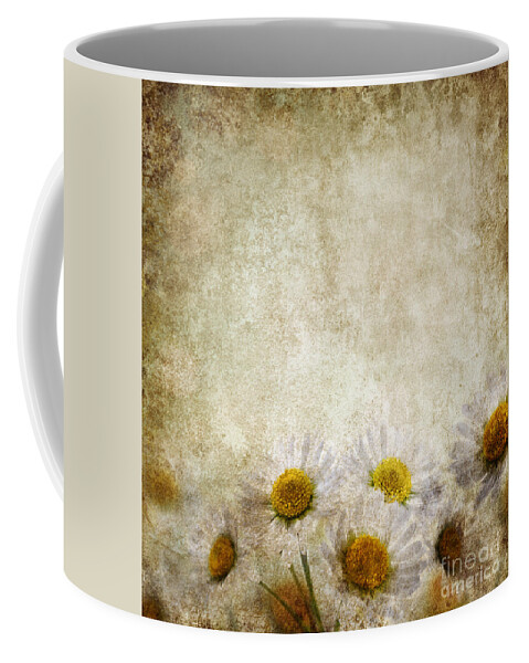 Flower Coffee Mug featuring the photograph Grunge Floral Background by Jelena Jovanovic