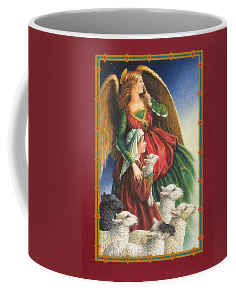 Angel Coffee Mug featuring the painting Guardian Angel by Lynn Bywaters