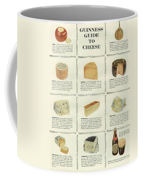 Guinness Guide To Cheese Coffee Mug featuring the digital art Guinness Guide to Cheese by Georgia Clare