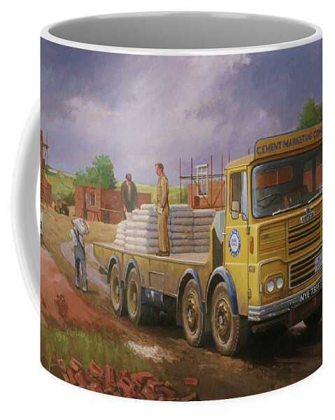 Transportart Coffee Mug featuring the painting Guy Big J eightwheeler. by Mike Jeffries