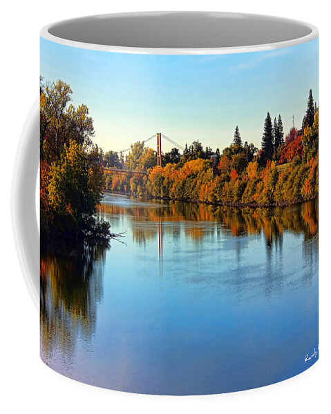 Guy West Coffee Mug featuring the photograph Guy West Bridge Reflections by Randy Wehner