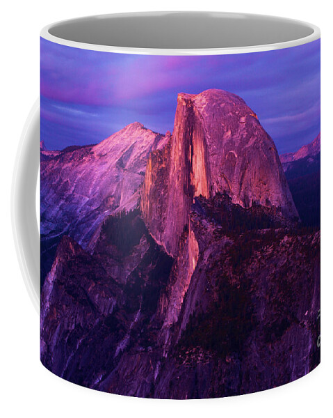 Half Dome Coffee Mug featuring the photograph Half Dome Glow by Adam Jewell