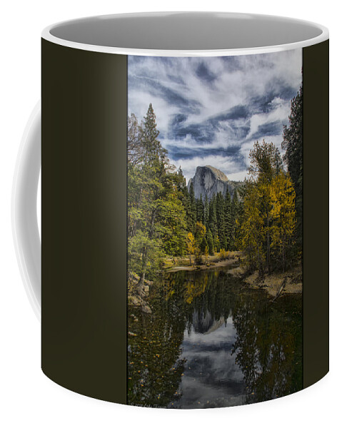 Yosemite Coffee Mug featuring the photograph Half Dome Reflection by Erika Fawcett