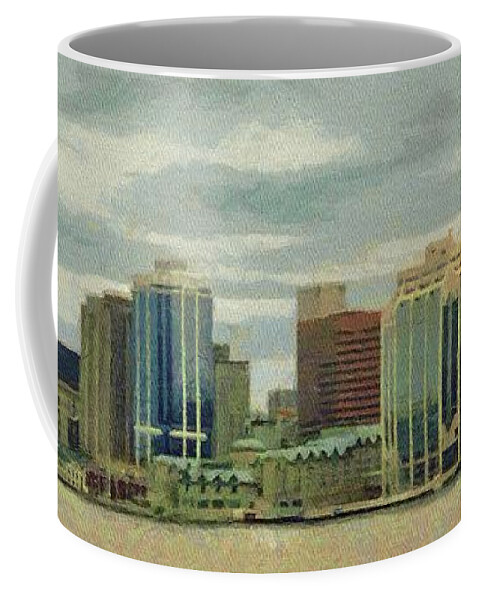 Halifax Coffee Mug featuring the painting Halifax from the Harbour by Jeffrey Kolker