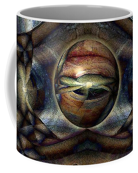 Collage Coffee Mug featuring the digital art Halo by Ronald Bissett