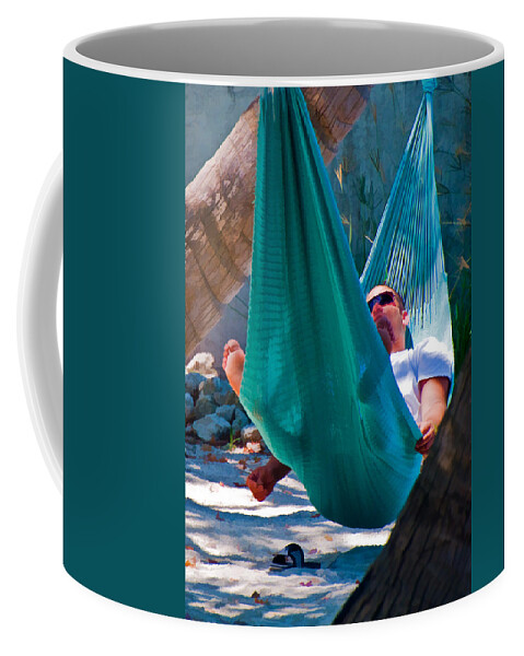 Relaxing Coffee Mug featuring the photograph Island Hammock Time by Ginger Wakem