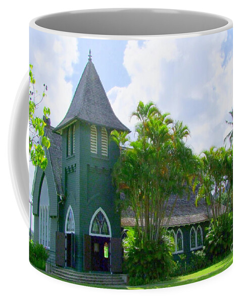 Church Coffee Mug featuring the photograph Hanalei Church by Mary Deal