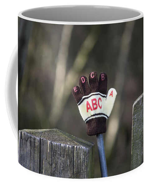 Glove Coffee Mug featuring the photograph Handy by Spikey Mouse Photography