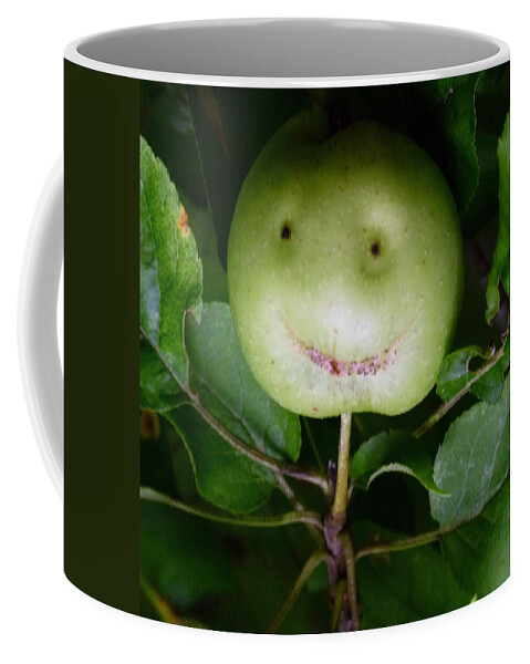 Apple Coffee Mug featuring the photograph Happy Apple by Richard Bryce and Family
