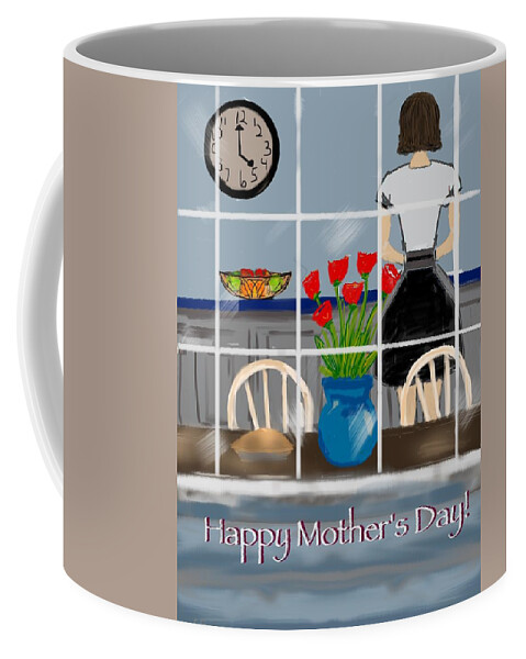 Homemarker Coffee Mug featuring the digital art Happy Homemaker by Christine Fournier