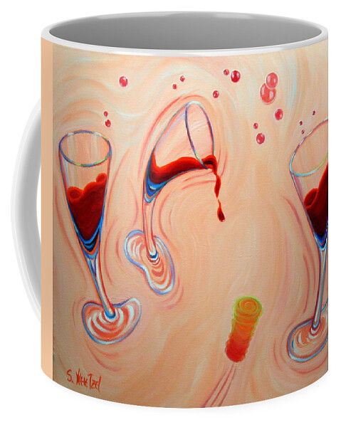 Dancing Coffee Mug featuring the painting Happy Hour by Sandi Whetzel