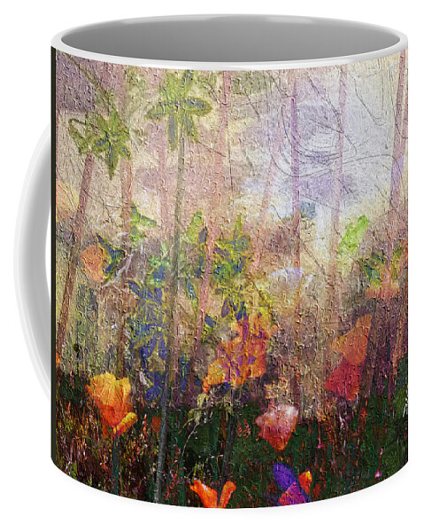 Happy Place Coffee Mug featuring the mixed media Happy Place by Kiki Art