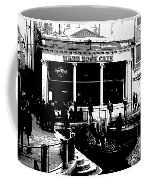 Hard Rock Caf Coffee Mug featuring the photograph Hard Rock Cafe by Gondola by Jacqueline M Lewis