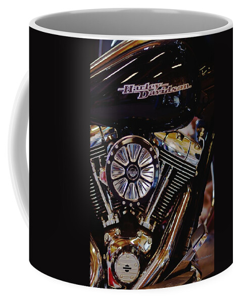 Motorcycle Coffee Mug featuring the photograph Harley Davidson Abstract by Kae Cheatham