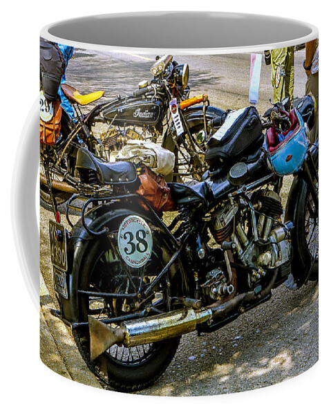 Harley Davidson Coffee Mug featuring the photograph Harleys and Indians by Jeff Kurtz