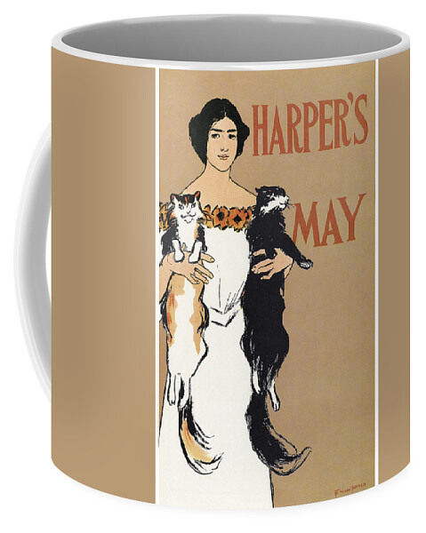 1897 Coffee Mug featuring the drawing Harper's, 1897 by Granger