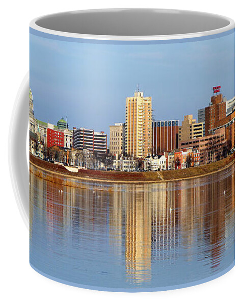 Reflections Coffee Mug featuring the photograph Harrisburg Reflections by Geoff Crego