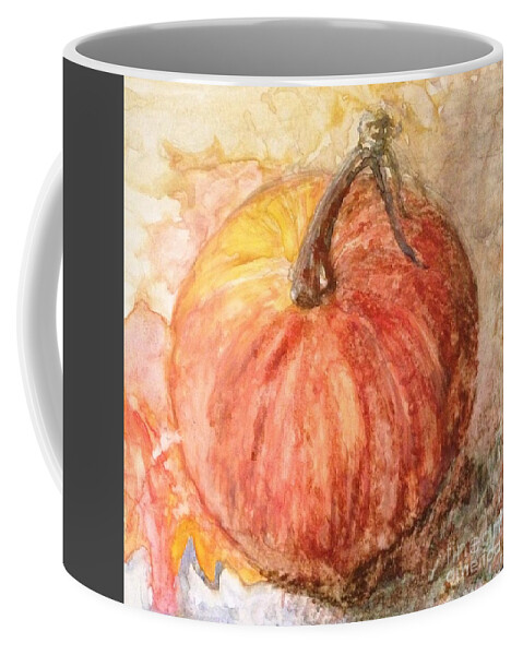 Autumn Coffee Mug featuring the painting Harvest Pumpkin by Deb Stroh-Larson