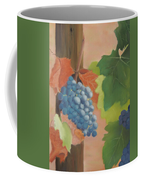 Italy Coffee Mug featuring the pastel Harvest Time by Carol Corliss