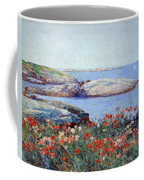 Poppies Coffee Mug featuring the photograph Hassam's Poppies On The Isles Of Shoals by Cora Wandel