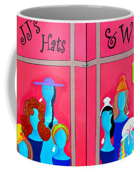 Door Coffee Mug featuring the photograph Hats and Wigs by Tikvah's Hope