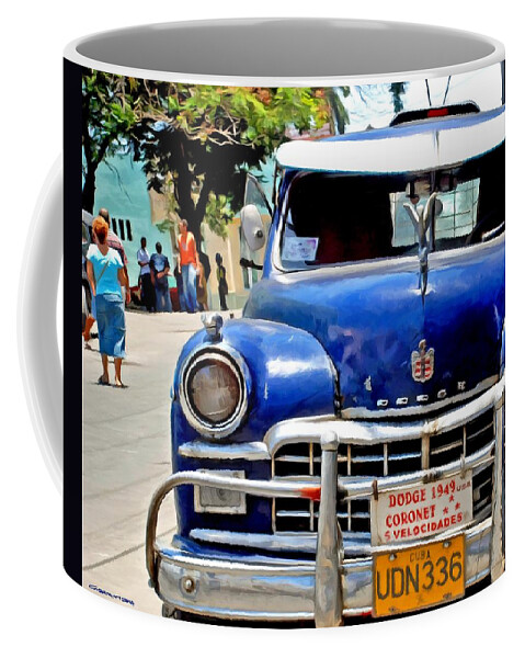 Caribbean Coffee Mug featuring the digital art Havana - 1949 Dodge - Caribbean Serie by Gabriel T Toro