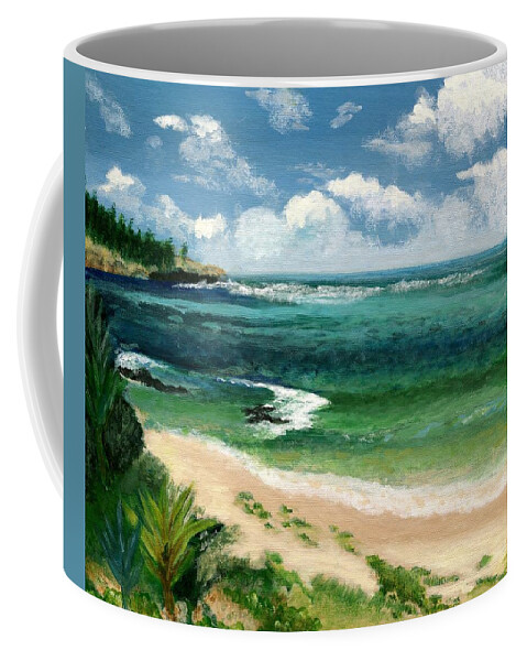 Hawaii Coffee Mug featuring the painting Hawaii Beach by Jamie Frier