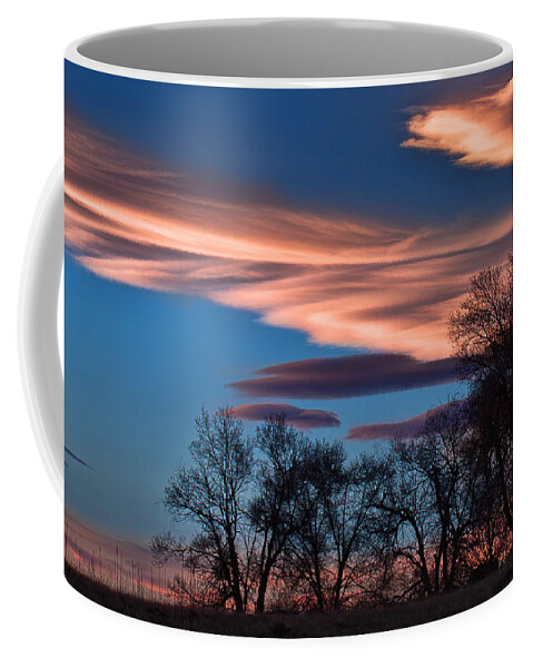 Prairie Sunset Coffee Mug featuring the photograph Head in the Clouds by Jim Garrison
