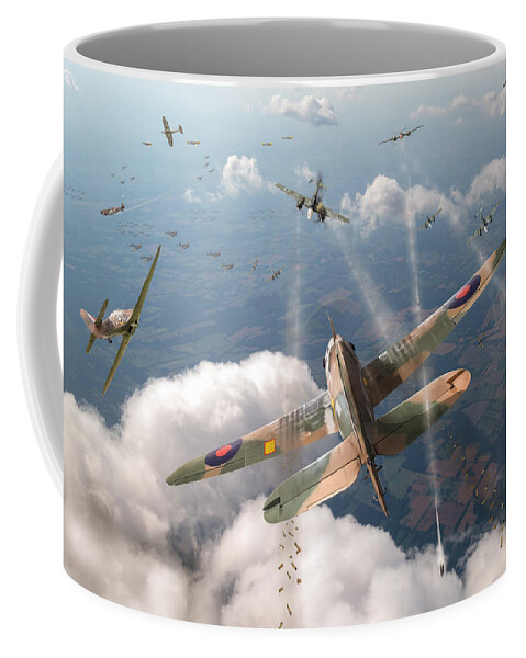 Hawker Hurricane Coffee Mug featuring the photograph Headlong attack by Gary Eason