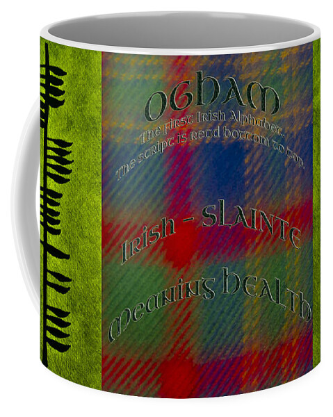 Ogham Coffee Mug featuring the photograph Health -OGHAM Ancient Irish Alphabet Health by LeeAnn McLaneGoetz McLaneGoetzStudioLLCcom