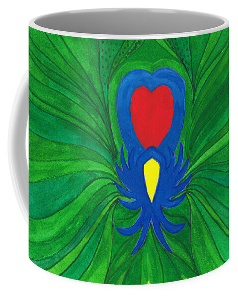 Abstract Coffee Mug featuring the mixed media Heart of Love.Mexico by Strangefire Art    Scylla Liscombe