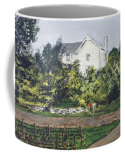 Finger Lakes Coffee Mug featuring the painting Heart of the Lakes by Cynthia Morgan