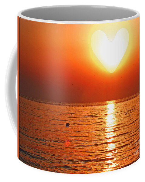 Heart Coffee Mug featuring the photograph Heart Sun by Nina Ficur Feenan