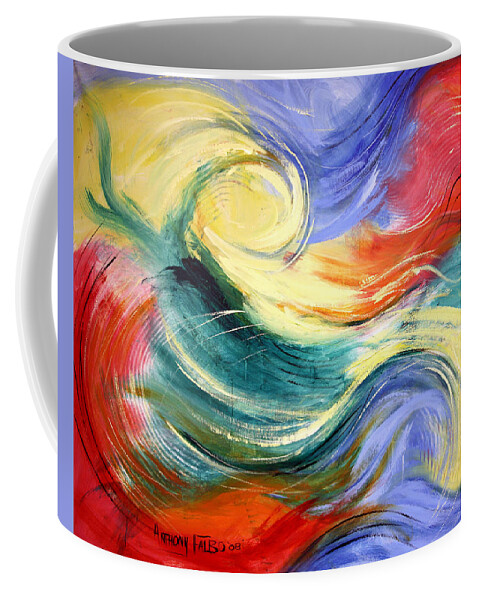 Abstract Coffee Mug featuring the painting Heaven by Anthony Falbo